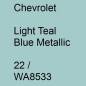 Preview: Chevrolet, Light Teal Blue Metallic, 22 / WA8533.